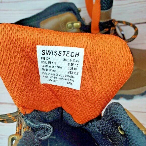 Nature Tex 70 SwissTech Waterproof Maximum Durability Leather Olive Black Boots - Picture 6 of 12